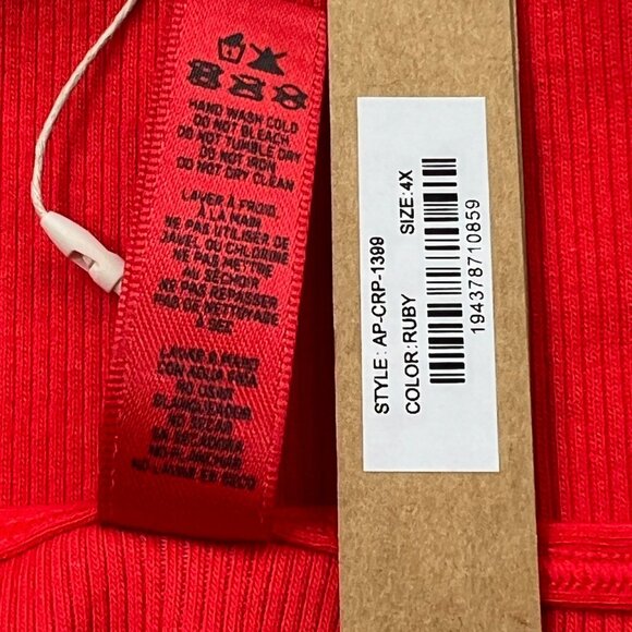 SKIMS‎ Cotton Rib Super Crop Tank Ruby 4X - Picture 9 of 11